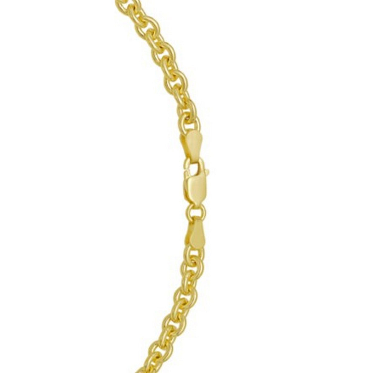 Sterling Silver Gold Plated Rolo Chain (4.70 mm)