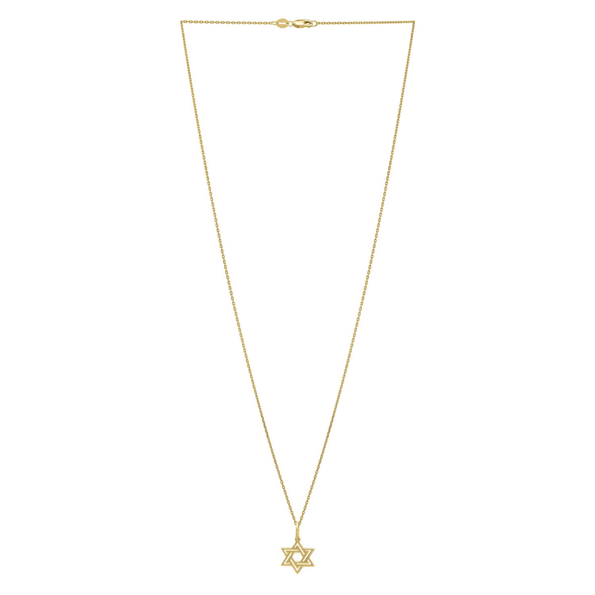 Star of David Necklace in 14K Yellow Gold
