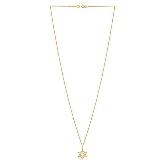 Star of David Necklace in 14K Yellow Gold