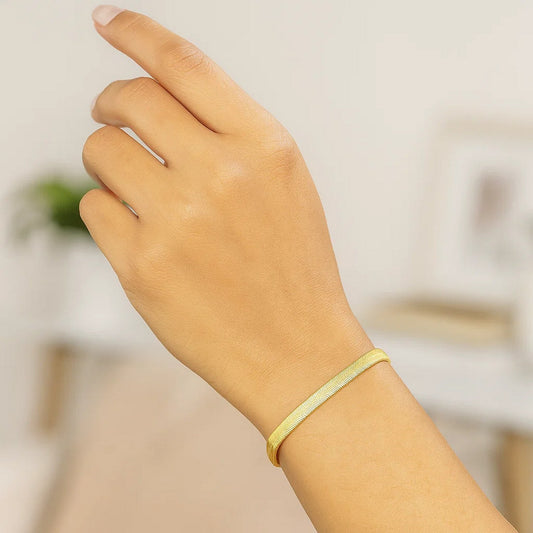 Imperial Herringbone Bracelet in 10k Yellow Gold  (5.00 mm)