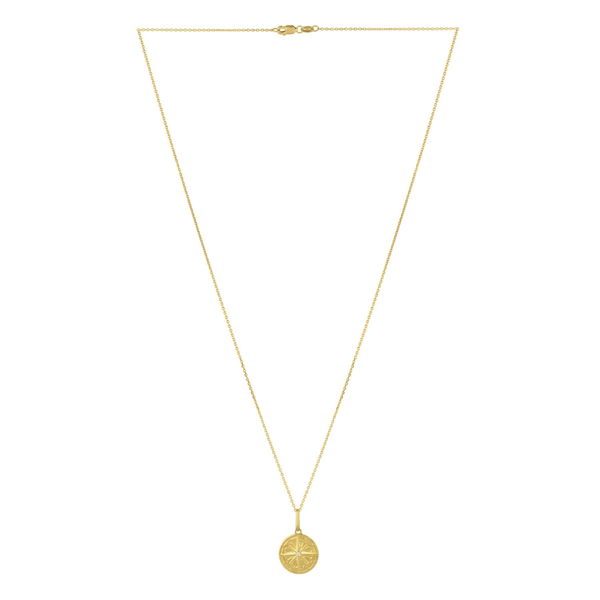 North Star Talisman Necklace in 14K Yellow Gold