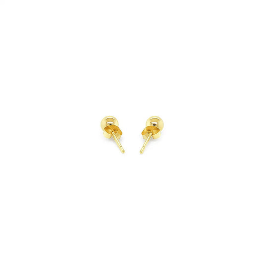 10k Yellow Gold Ball Style Stud Earrings (4mm)