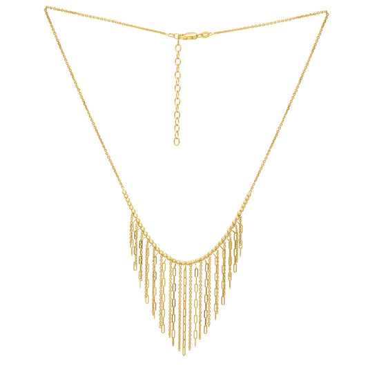Graduated Fringe Necklace in 14K Yellow Gold