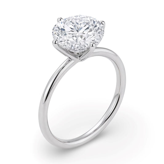 2 Carat Round Lab Grown IGI G/VS1 Diamond Solitaire Ring in 10K White Gold