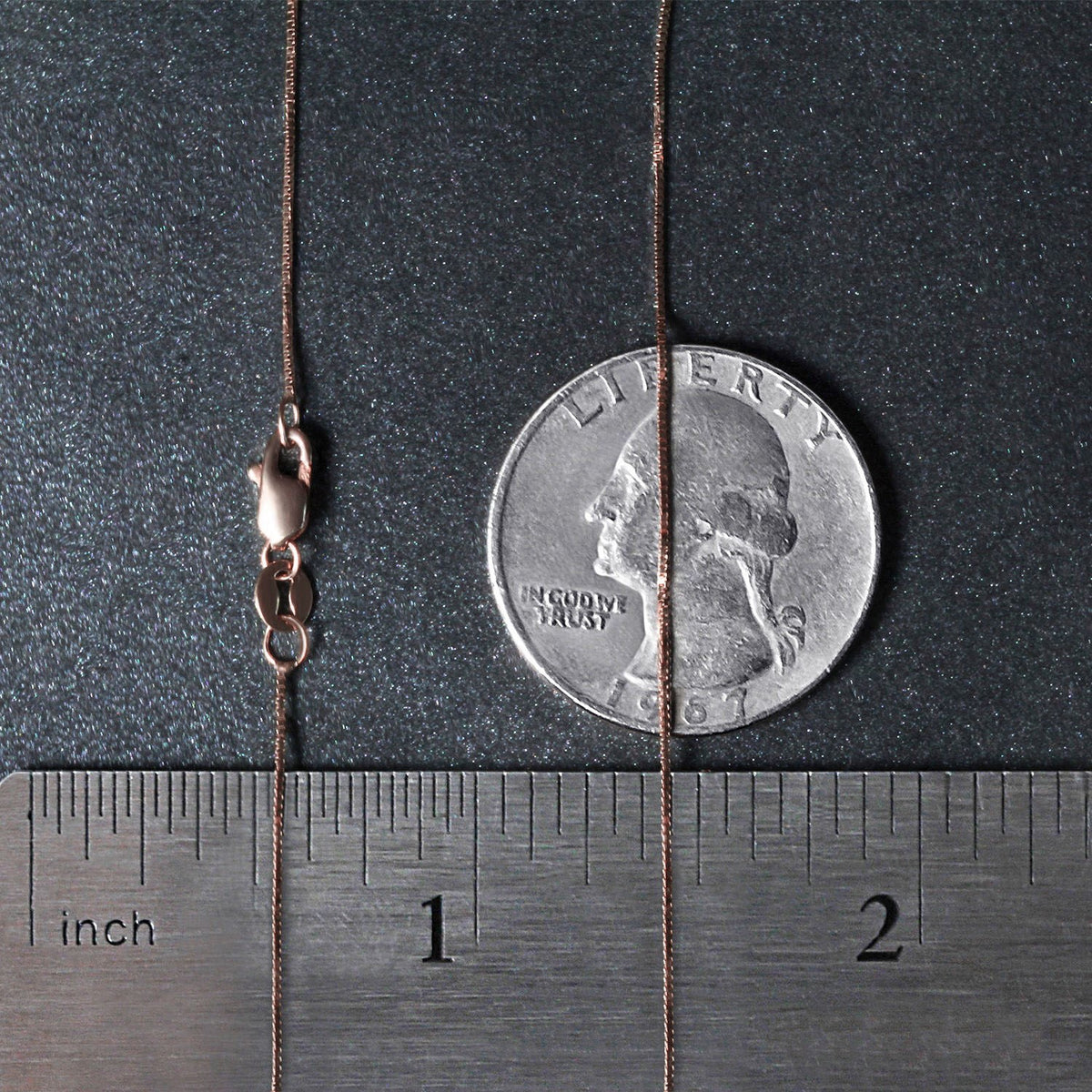 14k Rose Gold Classic Box Chain (0.60 mm)