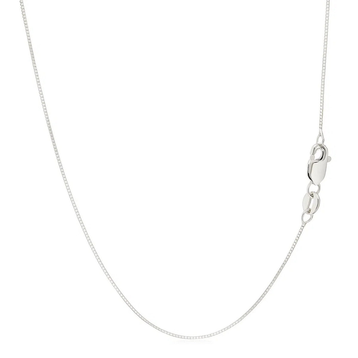 14k White Gold Classic Box Chain (0.45 mm)