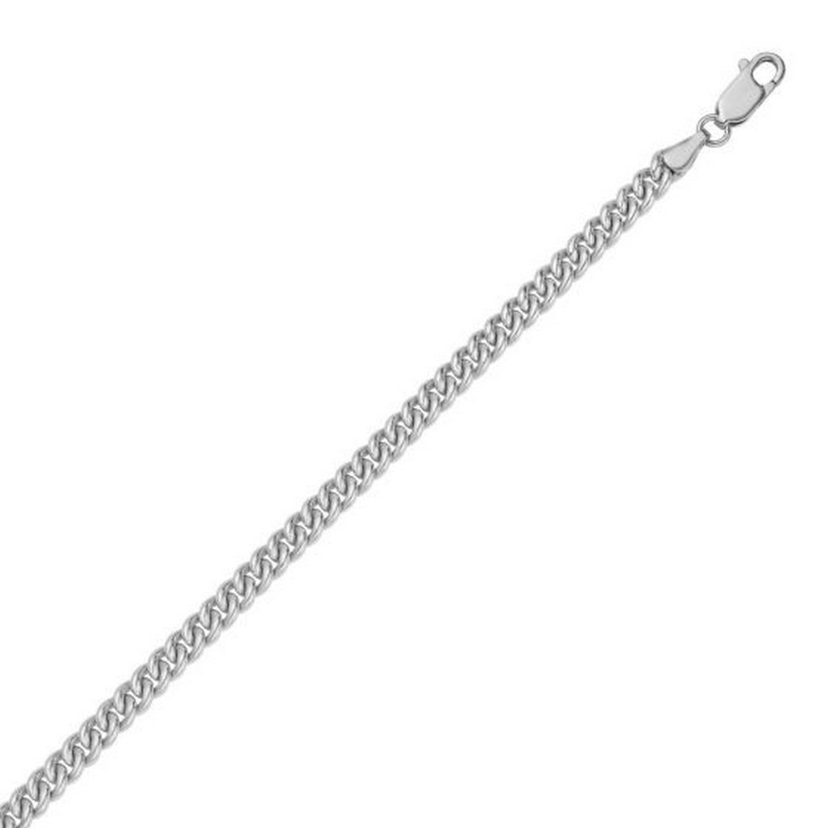 Sterling Silver Rhodium Plated Vintage Puffed Miami Cuban Chain (5.30 mm)