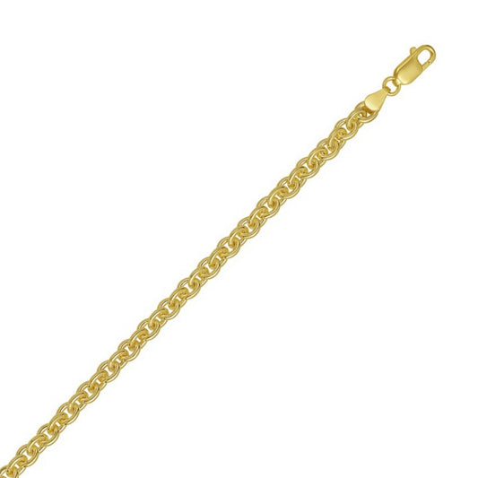 Sterling Silver Gold Plated Rolo Chain (5.70 mm)
