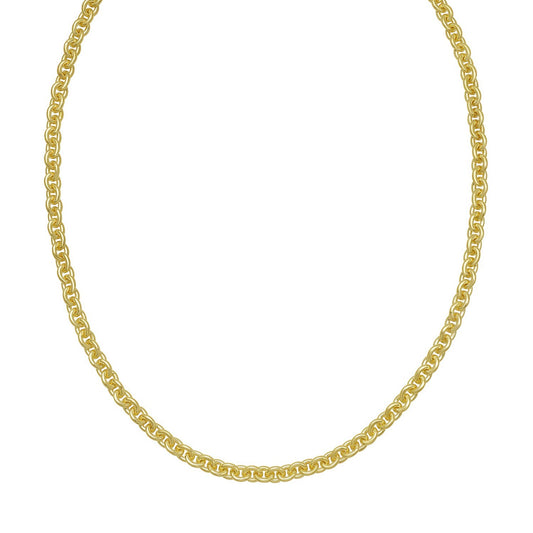 Sterling Silver Gold Plated Rolo Chain (5.70 mm)