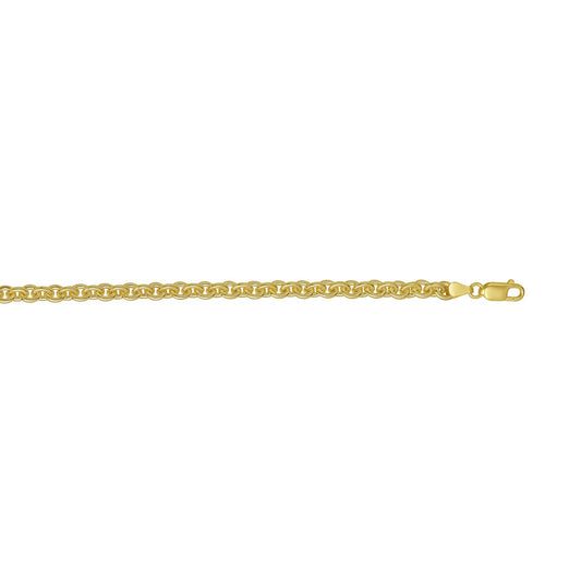 Sterling Silver Gold Plated Rolo Chain (5.70 mm)