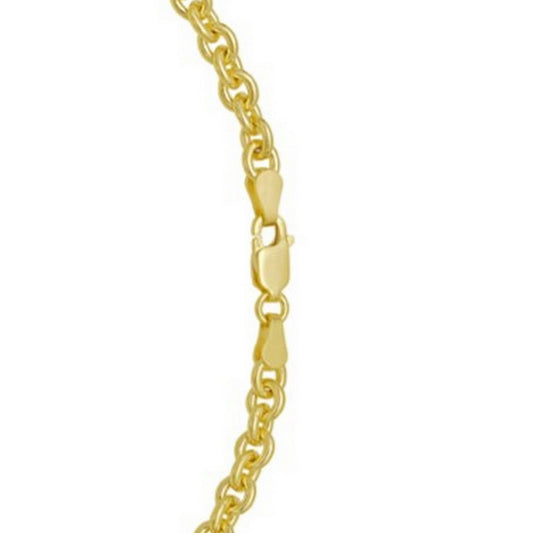 Sterling Silver Gold Plated Rolo Chain (5.70 mm)