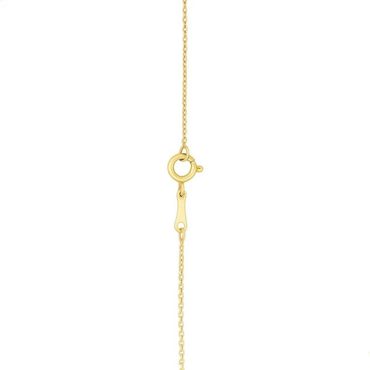 14k Yellow Gold MOP Evil Eye Necklace