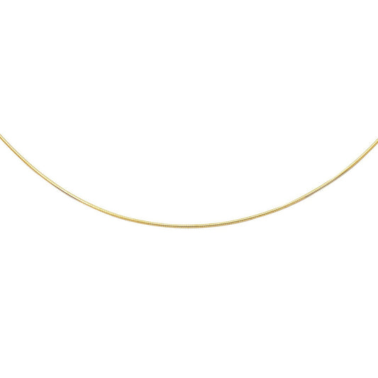 14k Yellow Gold Necklace in a Round Omega Chain Style
