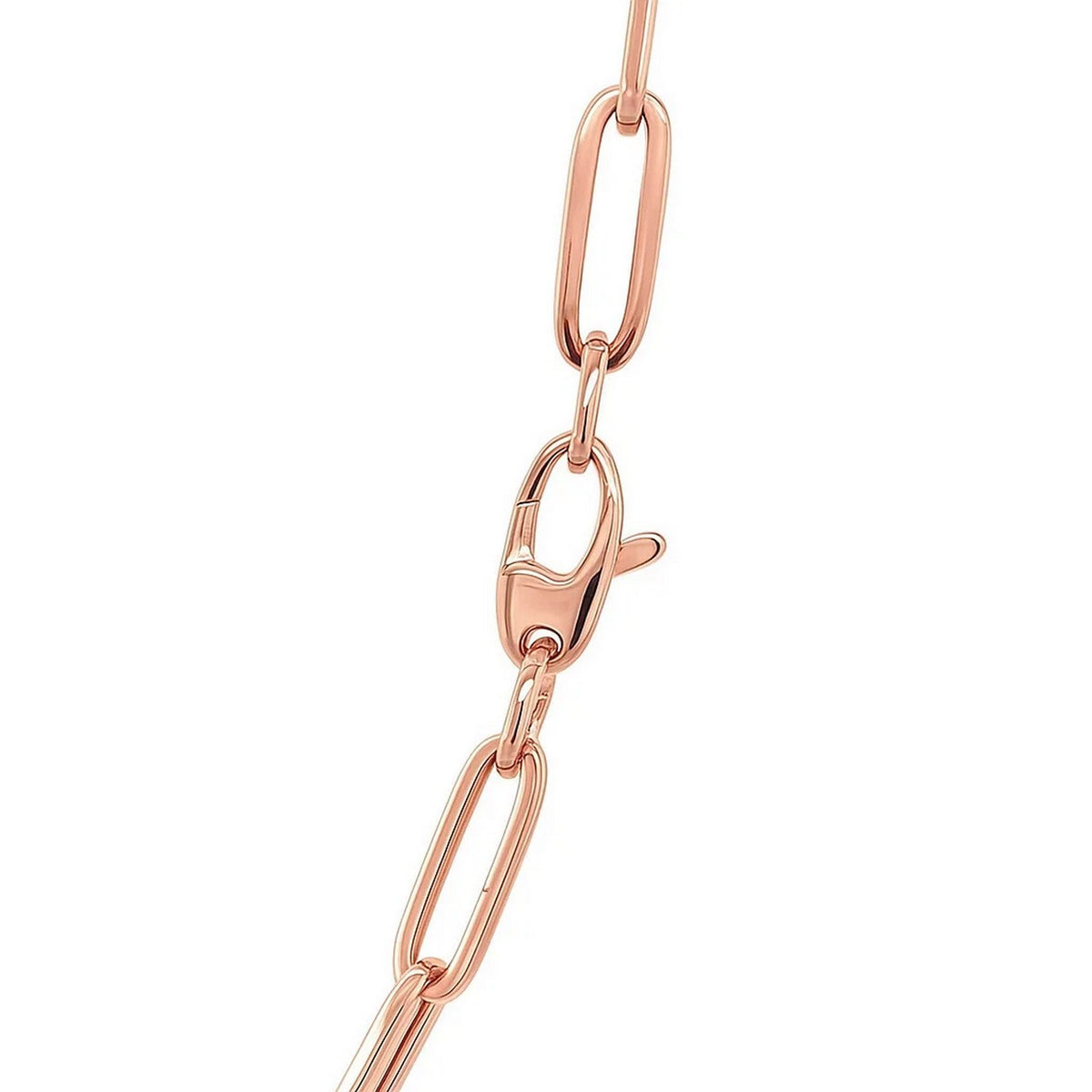 14K Rose Gold Bold Paperclip Chain (4.2 mm)