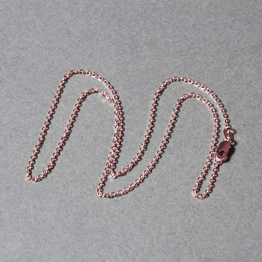 14k Rose Gold Diamond Cut Cable Link Chain (1.30 mm)