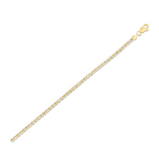 Ice Barrel Chain in 14k Two Tone Gold (2.70 mm)