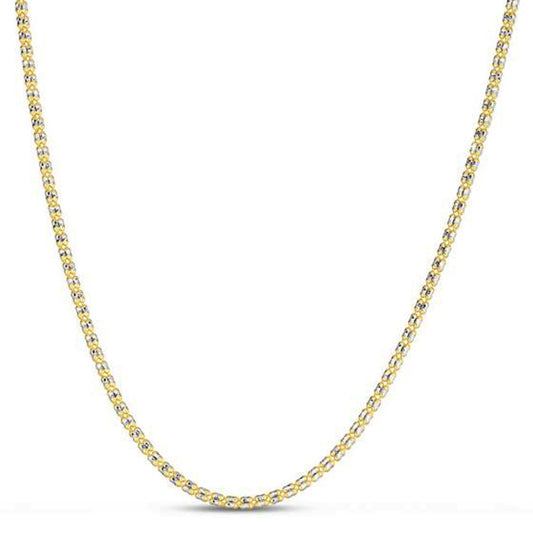 Ice Barrel Chain in 14k Two Tone Gold (2.70 mm)