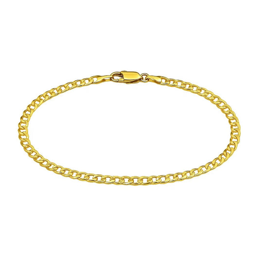14k Yellow Gold Solid Curb Bracelet (3.60 mm)