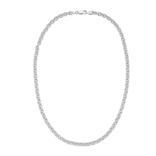 Sterling Silver Rhodium Plated Rolo Chain (5.70 mm)