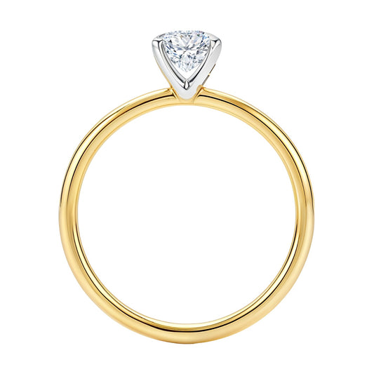 1.50Ct Emerald Lab Grown IGI G/VS1 Diamond Ring in 10K Yellow Gold