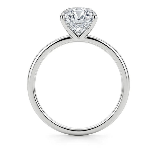 5 Carat Emerald Lab Grown IGI G/VS1 Diamond Solitaire Ring in 10K White Gold