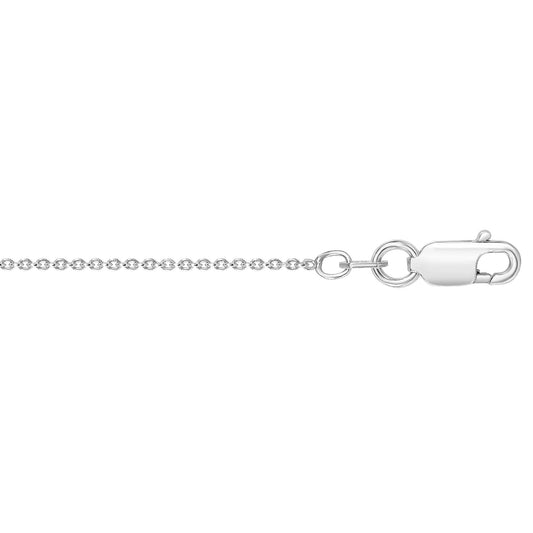 Sterling Silver Rhodium Plated Round Cable Chain (1.50 mm)