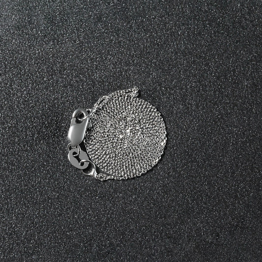 14k White Gold Cable Link Chain (0.50 mm)
