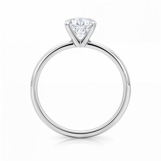 2 Carat Radiant Lab Grown IGI G/VS1 Diamond Solitaire Ring in 10K White Gold