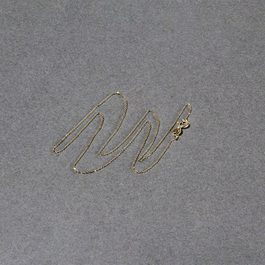 14k Yellow Gold Diamond Cut Cable Link Chain (0.68 mm)
