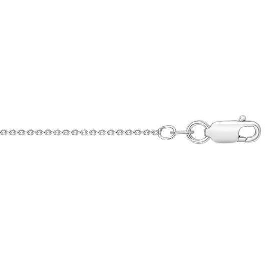 Sterling Silver Rhodium Plated Round Cable Chain (1.80 mm)