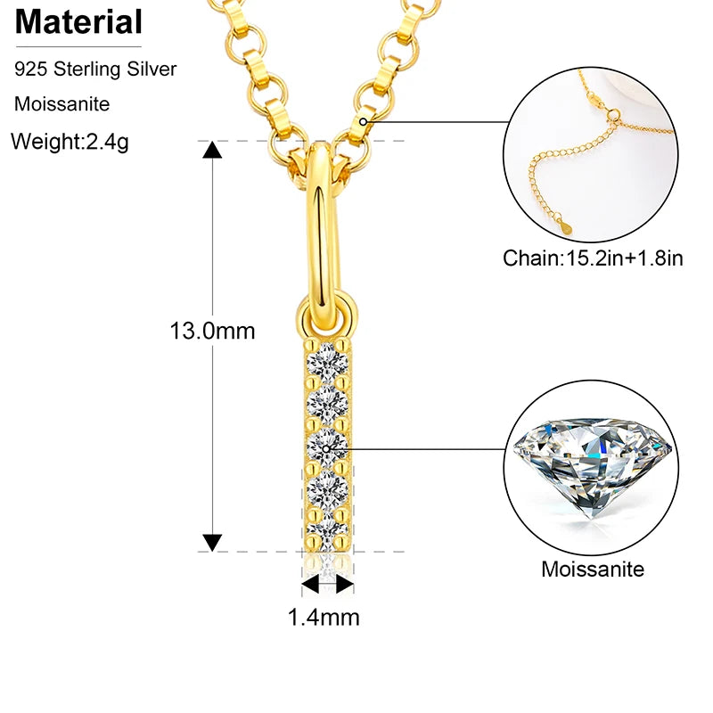 Moissanite Initial Pendant Necklace, image 21