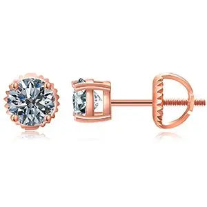 Round Cut Moissanite Stud Earrings, image 8