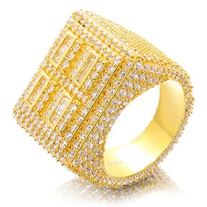 Iced Out Baguette Signet Ring for Men, image 7
