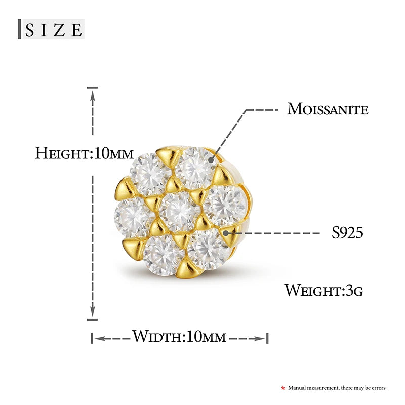 Moissanite Flower Cluster Stud Earrings, image 5