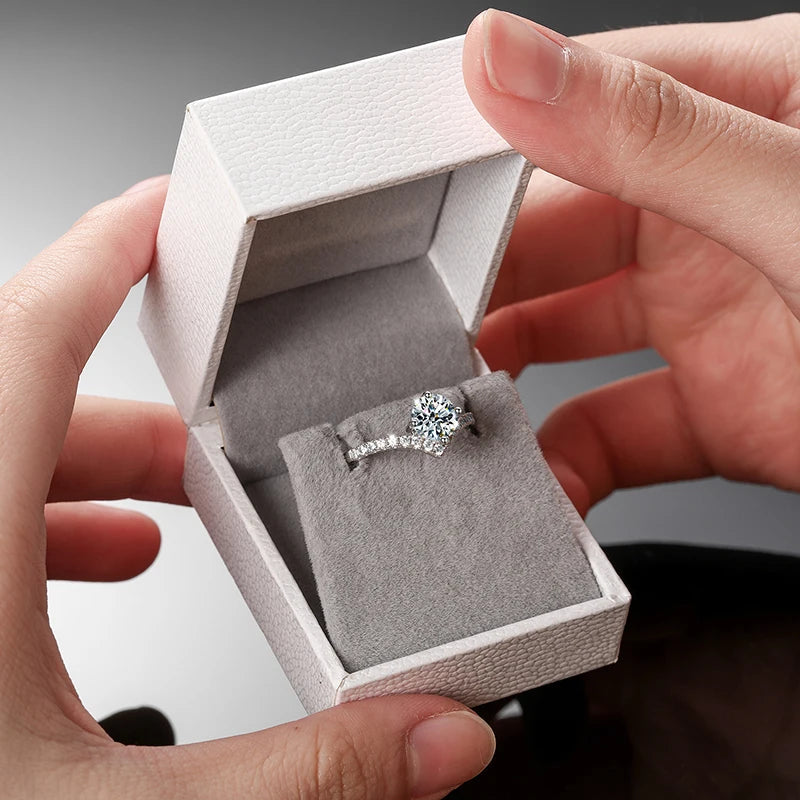 Moissanite Solitaire Twist Ring, image 6