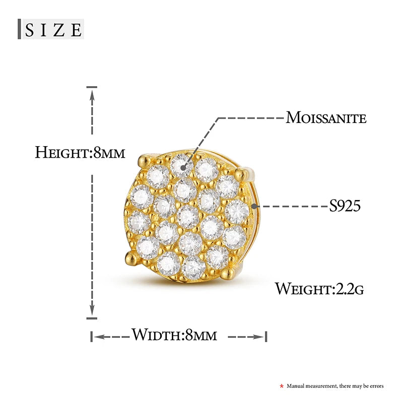 Moissanite Cluster Stud Earrings, image 5