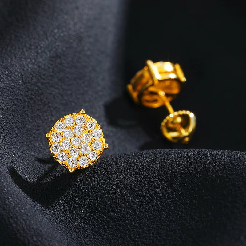 Moissanite Cluster Stud Earrings, image 6