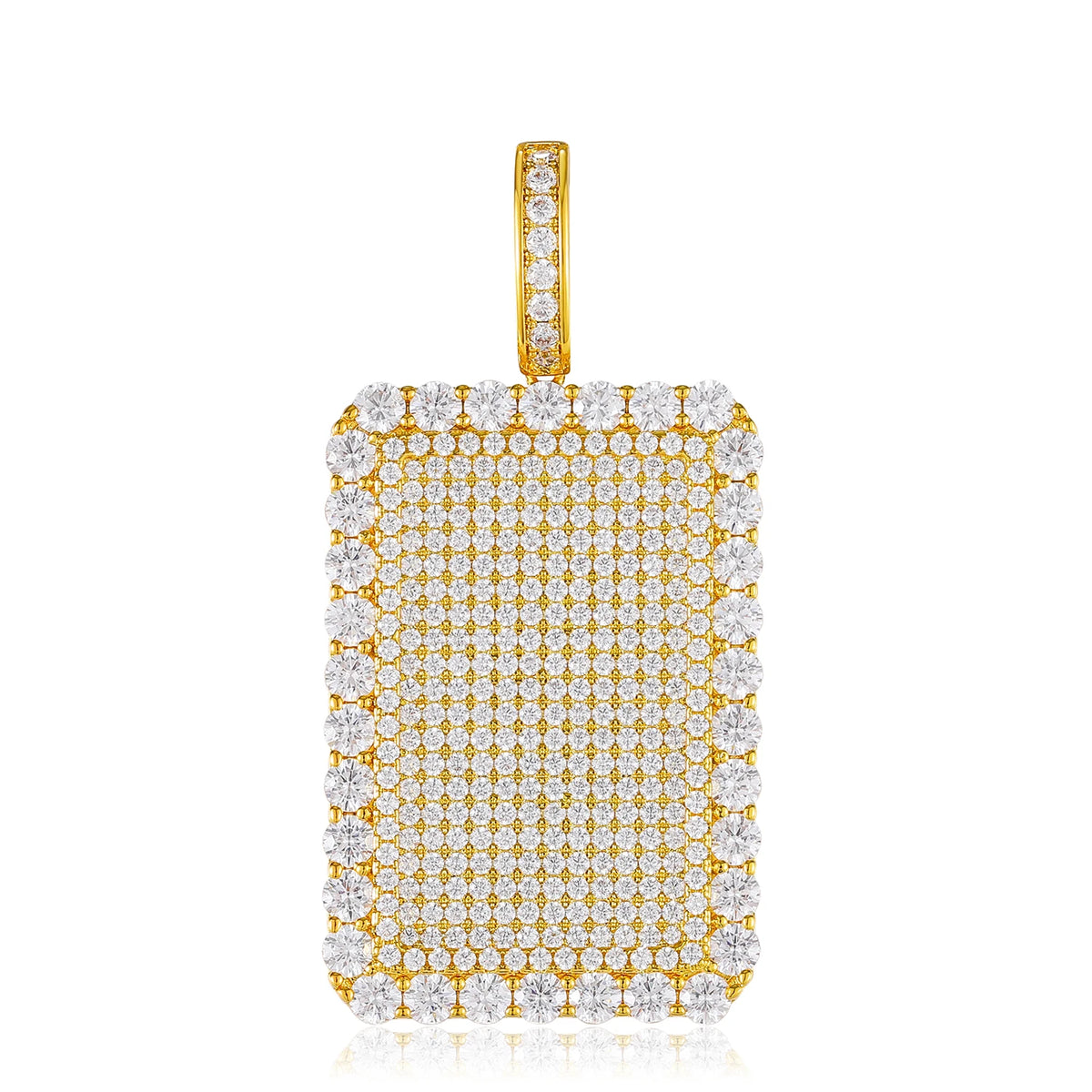 Iced Out Dog Tag Pendant for Men, image 10
