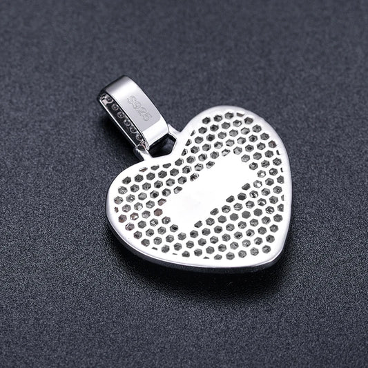 Iced Out Heart Pendant for Men, image 6