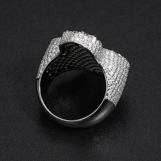 Iced Out Four Leaf Clover Ring for Men, image 5