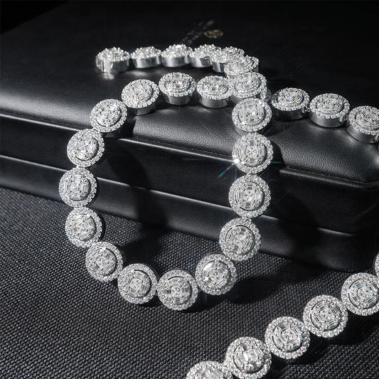 13mm Iced Out Round Link Chain for Men