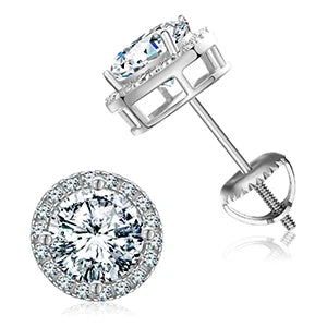 Round or Square Cut Moissanite Stud Earrings, image 15