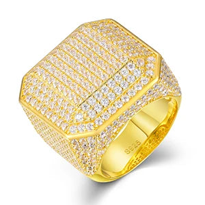 Iced Out Moissanite Rings for Men, image 12