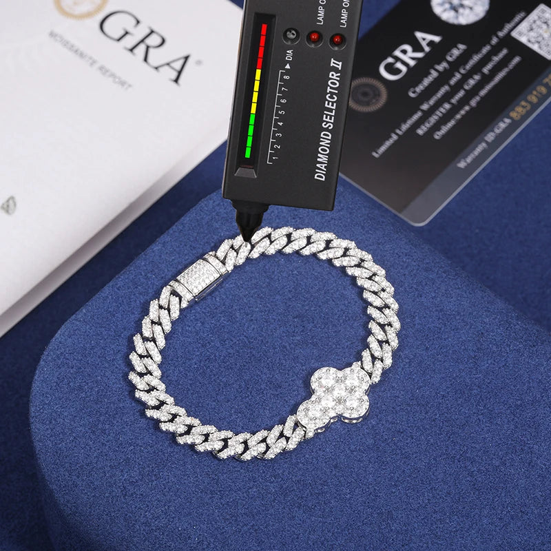 Iced Out Cuban Link Bracelet for Men, image 2