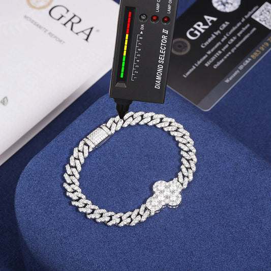 Iced Out Cuban Link Bracelet for Men, image 2