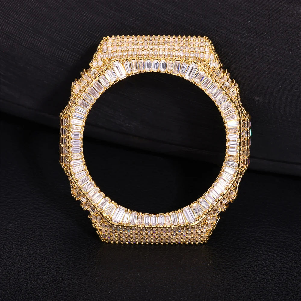 Iced Out Baguette Watch Bezel, image 4