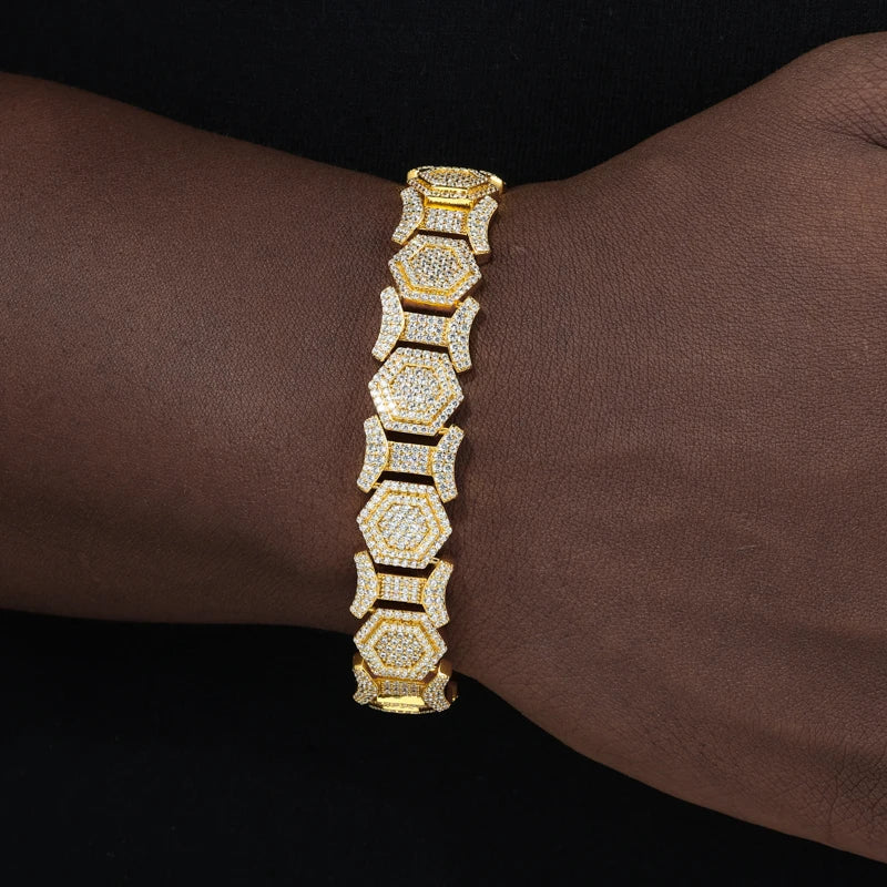 Hexagon Link Bracelet for Men, image 8