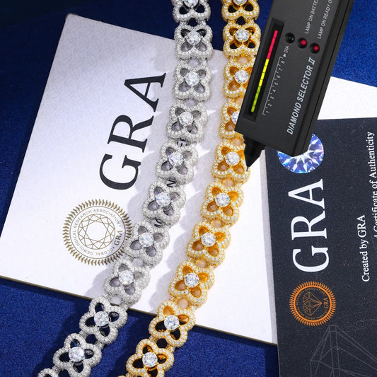 Iced Out Clover Link Bracelet for Men, image 5