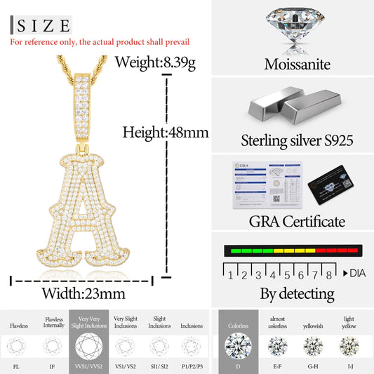 Iced Out Letter Pendant for Men, image 6