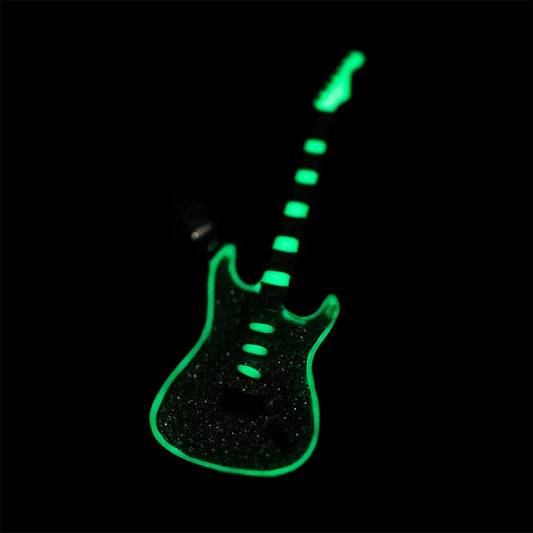 Glow in the Dark Guitar or Dog Tag Pendant Necklace for Men, image 6